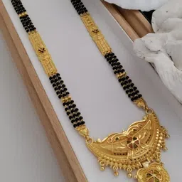 MADHURAM FASHION Gold-Plated Brass Artificial Stones and Beads Mangalsutra-picture-34