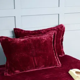 RD TREND Red 300 TC King Bedsheet with 2 Pillow Covers image 4