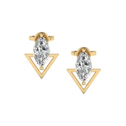 SHINE ETERNAL 18 Kt Gold Lab Grown Marquise Inverted Luxe Diamond Earrings - 1.41 g-picture-24