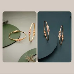 Anouk Women Gold Brass Bangle image 3