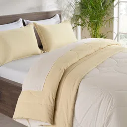 DDecor Beige 4 Piece Double King Geometric Cotton Bedding Set image 3