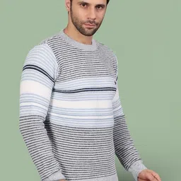 GRACIT Men Striped Woollen Pullover image 5