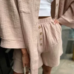 Mast & Harbour Shirt Collar Shirt With Shorts Co-Ords Set image 2