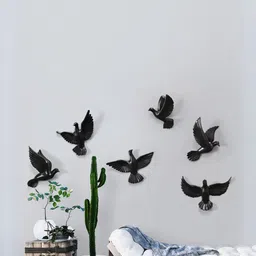 I M HANDICRAFT ONLINE Black Set of 6 Piece Ceramic Birds and Animals Fashion-picture-22