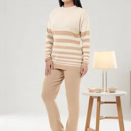 The Zigar Studio Striped Round Neck Top & Trousers Co-Ords Set image 3