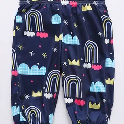 Kookie Kids Full Length Lounge Pant Cloud Print - Navy Blue-picture-24