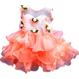 kids fashion hub Floral Georgette Fit & Flare Dress-image-18