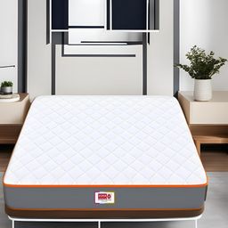 USHA SHRIRAM White & Grey Quilted Orthopedic Queen Mattress-picture-31