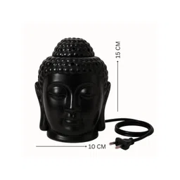 Pookiemoon Black Ceramic Electric Buddha Aroma Diffuser with 2 Jasmine Oils 10ml Each image 5