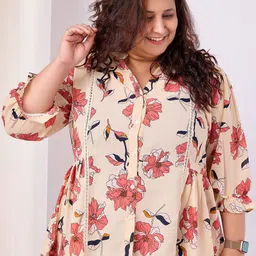 ONRA Floral Print Tie-Up Neck Top-picture-37