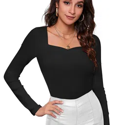 sanjana  silk SANJANA SILK Sweetheart Neck Cotton Top-picture-11