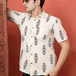 Mast & Harbour Men Classic Printed Casual Shirt image 4