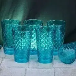 slikvita (Pack of 6) Premium Quality Unbreakable Honey Design Drinking Glass Set Water/Juice Glass-picture-18