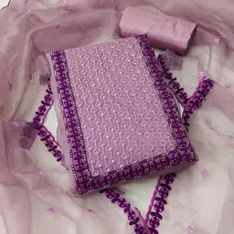 Rangtulika Ethnics Embroidered Organza Unstitched Dress Material-image-88