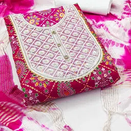 SAINOOR Embroidered Pure Cotton Unstitched Dress Material-picture-33