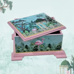 Craftslane Blue & Pink Printed Wood Multi-Utility Organisers-picture-10