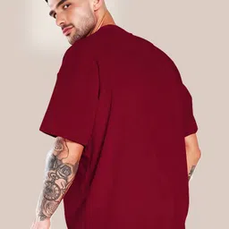 THE BEETEL HOUSE Men Graphic Printed Round Neck Cotton Oversized T-shirt image 2