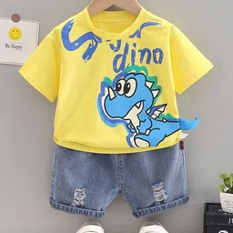 Googo Gaaga Boys Printed T-shirt with Shorts-picture-22