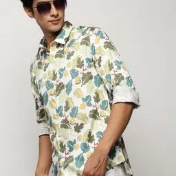 SHOWOFFFF Men Smart Slim Fit Floral Printed Casual Shirt-picture-36