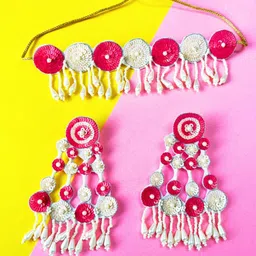 Sangria Gold-Plated Beaded Bridal Jewellery Set-picture-20