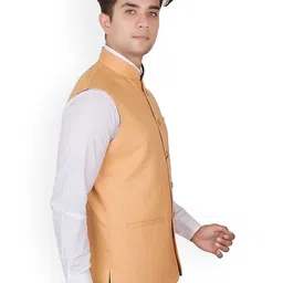 Men Style Mandarin Collar Sleeveless Nehru Jackets image 3