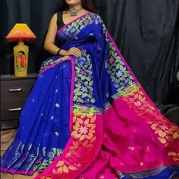 Bengal S Woven Design Embroidered Jamdani Saree-image-90