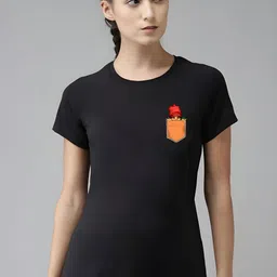 SZN Women Printed Applique T-shirt-picture-17
