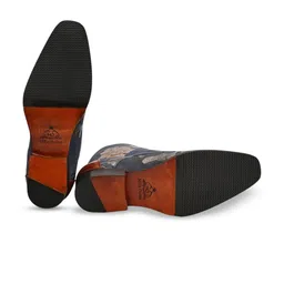 MILLE DOLLARI Men Floral Printed Regular Leather Boots image 4