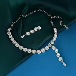 Women Click Stone Studded Jewellery Set image 1
