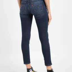 levi's Women's 711 Blue Skinny Fit Mid Rise Jeans image 3