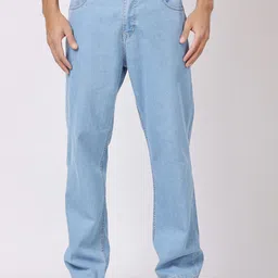 ZAYSH Men Baggy Fit Mid-Rise Light Fade Jeans-picture-11