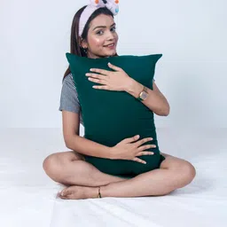 Siroki Bond Lime Green Polyester Breathable Rectangular Sleep Pillow image 2