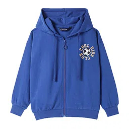 Honeyhap Boys Printed Pure Cotton Hooded Night Suit image 3