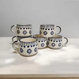 ktcestore Pack of 6 Ceramic Exclusive Swarg Hotelware Premium Tea/Coffee Cups image 2