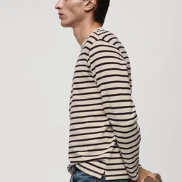MANGO MAN Striped T-shirt image 3