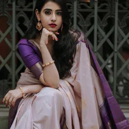 SWEETPEL Woven Design Zari Handloom Banarasi Saree image 5