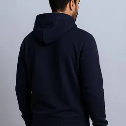 Try This Men Solid Hooded Sweatshirt image 2
