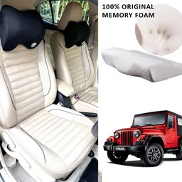 oshotto Black Memory Foam Car Pillow Cushion for Mahindra-picture-15