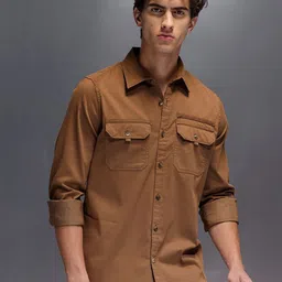 WROGN Slim Fit Spread Collar Long Sleeves Casual Shirt-picture-41