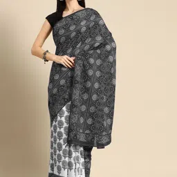 BUTA BUTI Floral Printed Pure Cotton Saree-image-97