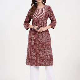 NAVYAAZRI Women Floral Printed Kurta-image-91