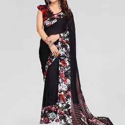 Moda Rapido Abstract Printed Saree with Unstitched Blouse Piece-picture-29