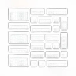 THE ARTMENT Transparent Set of 4 Crystal Clarity Reusable Multi-Utility Organisers-image-68