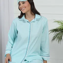 House of Comfort Women Striped Night suit-picture-26