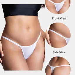 Muquam Pack Of 2 Low-Rise Thongs Briefs EPN-04804-RD-WH-2C-Red-White image 3