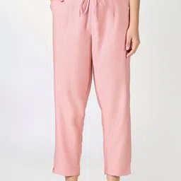 SHOWOFFFF Women Straight Fit Woven Cotton Ethnic Trousers-picture-39