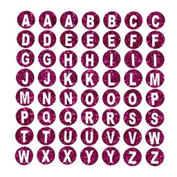 Comet Busters Pink & White Printed Self-Adhesive Uppercase Glitter Alphabet Stickers-picture-16