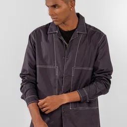 Eszett Spread Collar Casual Pure Cotton Shirt-picture-27