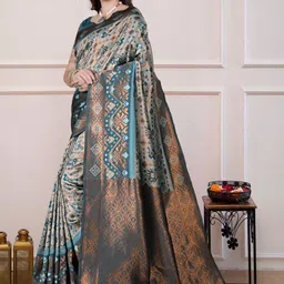 LALITATEX Woven Design Art Silk Banarasi Saree image 4