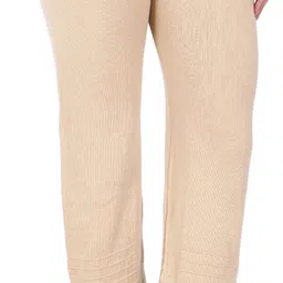 kanna fabric Women Loose Fit Beige Wool Trousers image 4